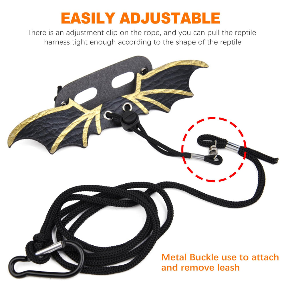 ZukoCert bearded dragon harness adjustable-webbing enables a snug fit across sizes.