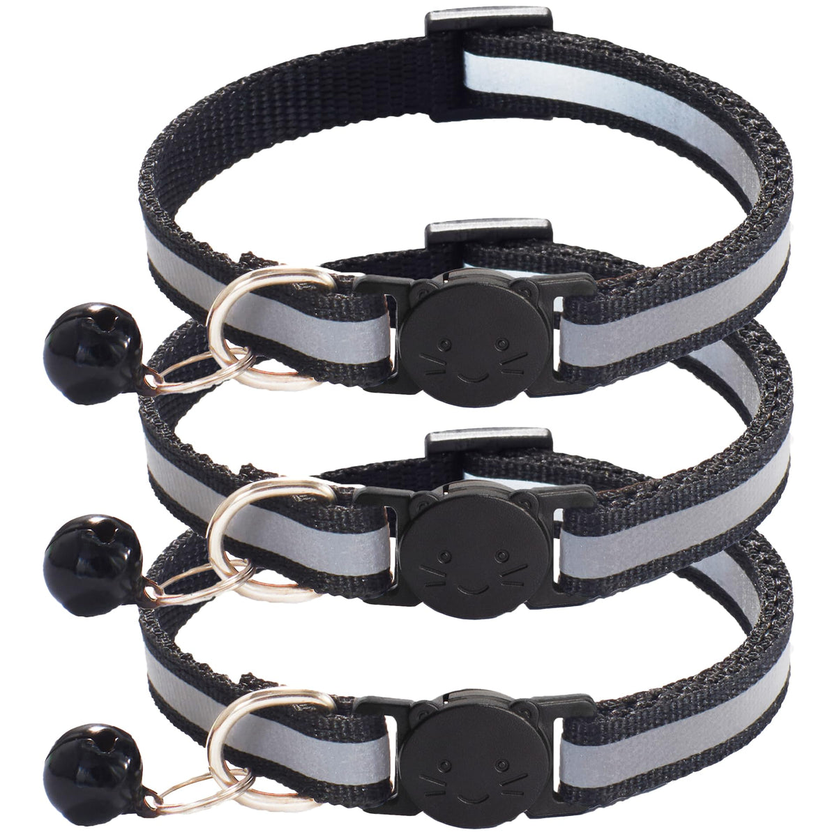 zulinlong reflective breakaway cat collar with bells for nighttime safety and visibility