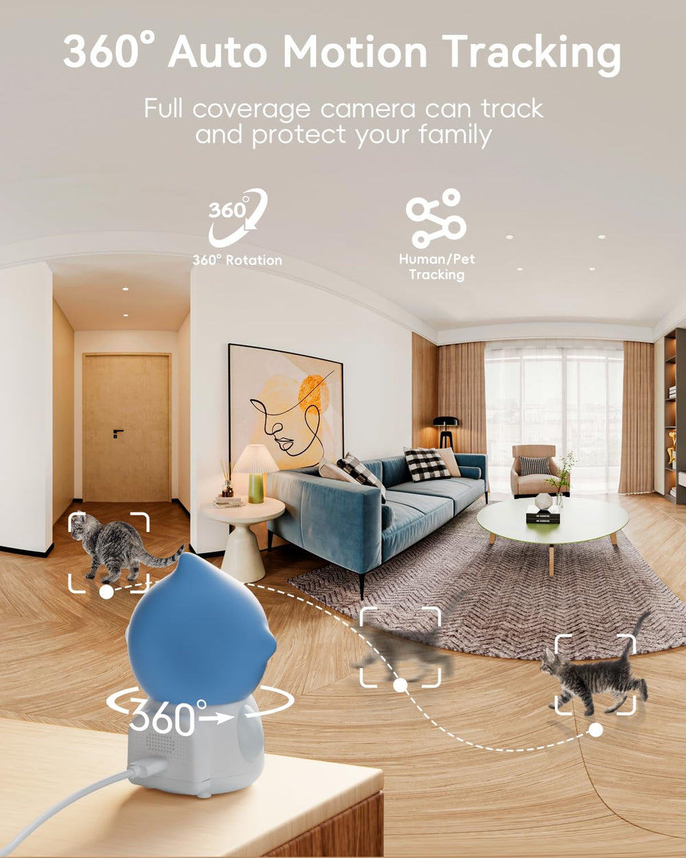 ZUMIMALL pet camera indoor 2-way talk for real time communication