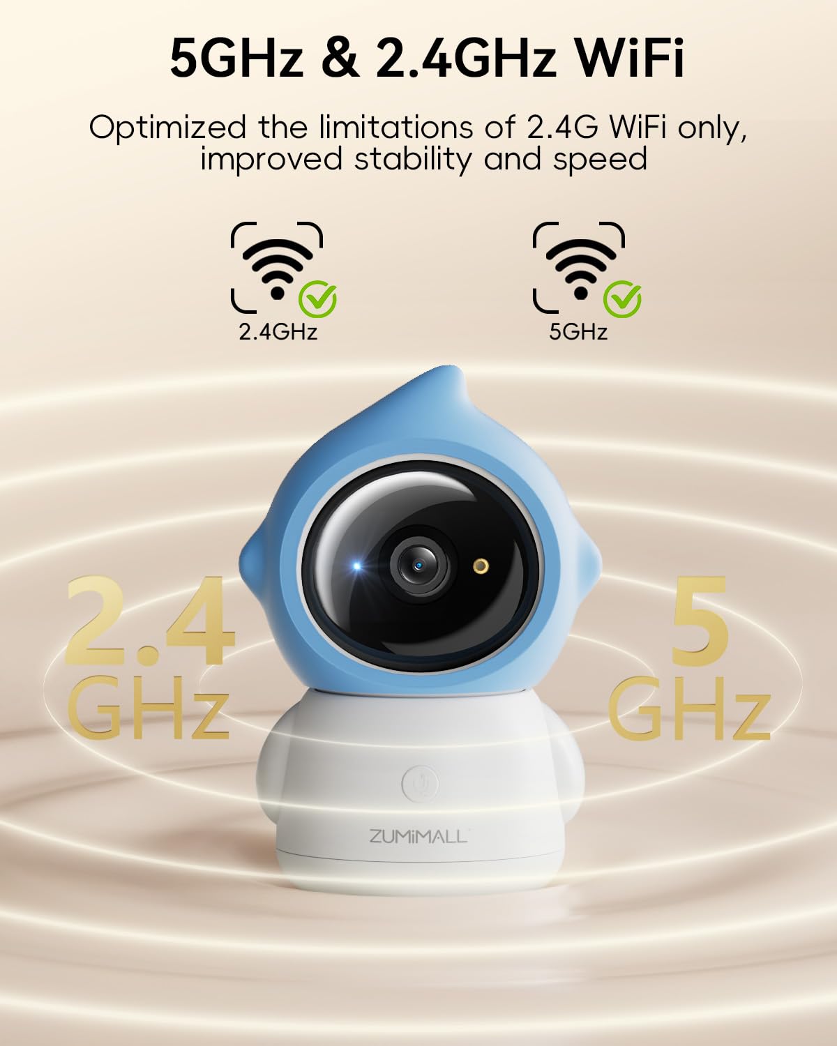 ZUMIMALL pet camera indoor auto-tracking follows your pet