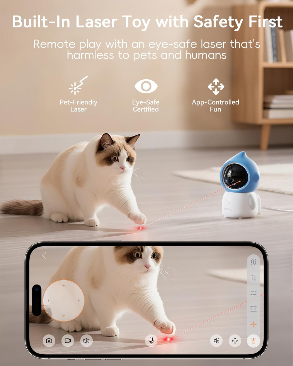 ZUMIMALL pet camera indoor dual-band wifi for smooth streaming