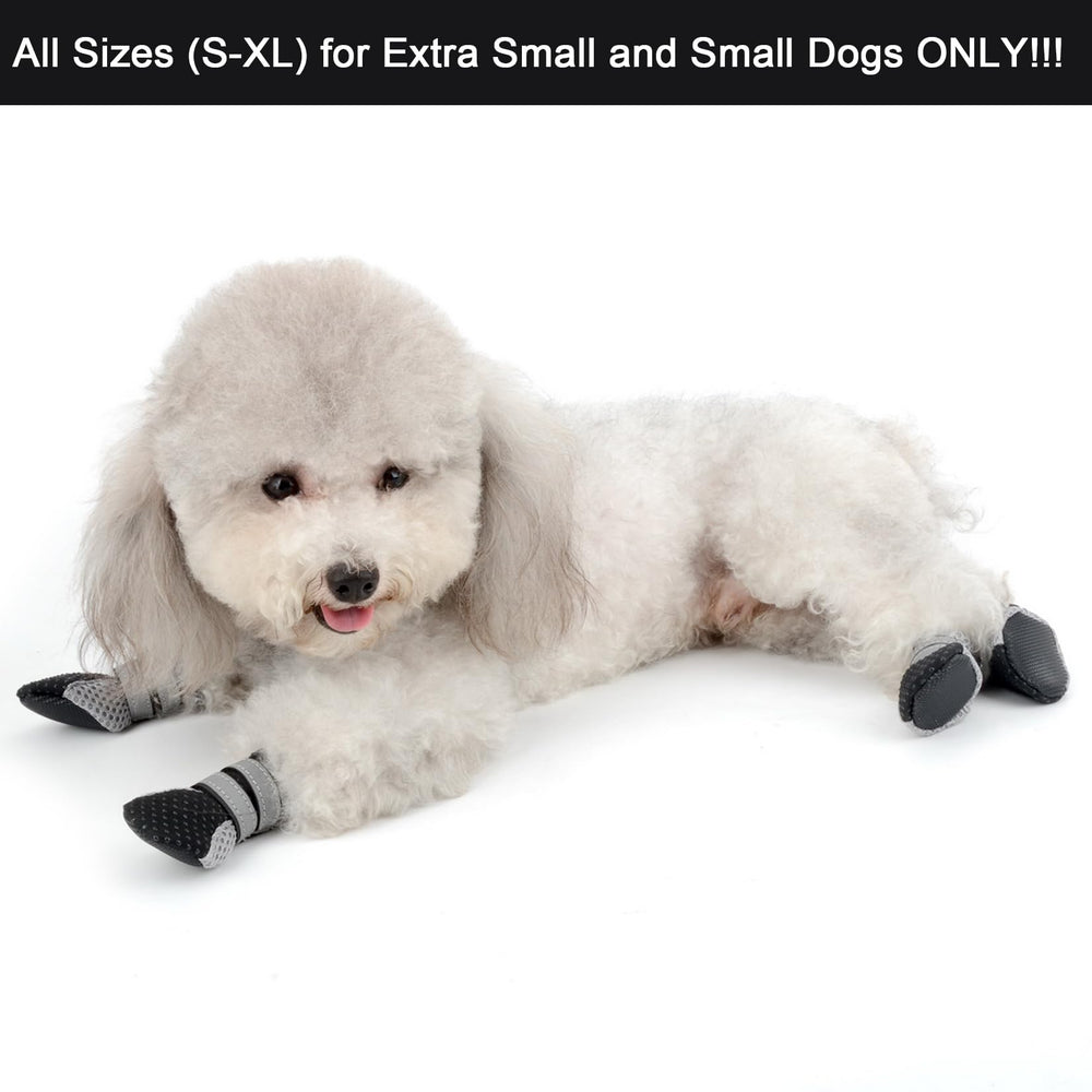 Zunea dog boots showing adjustable reflective strap for night safety and visibility