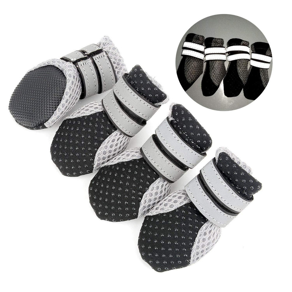 Zunea dog boots with breathable mesh upper keep paws cool during summer walks