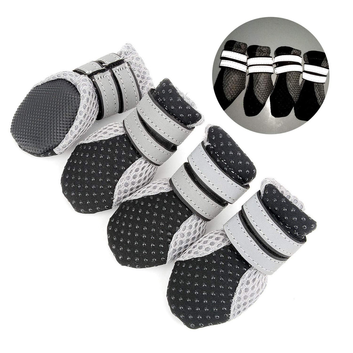 Zunea dog boots with breathable mesh upper keep paws cool during summer walks