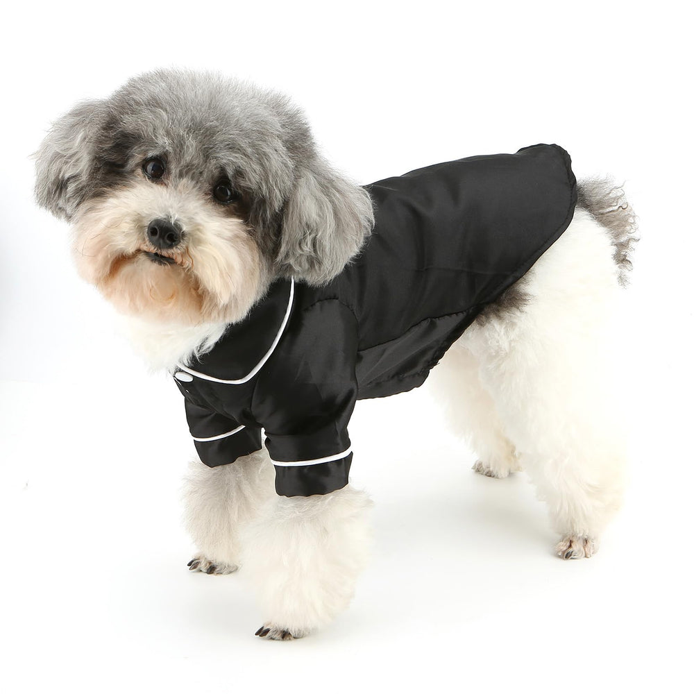 Zunea faux silk dog pajamas show soft, lightweight fabric for cozy lounging.