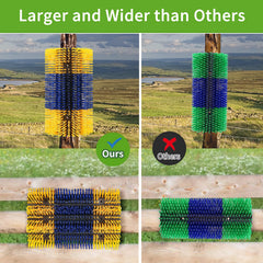 Zunzingy XL yellow blue brush front view showing color cue for scratching