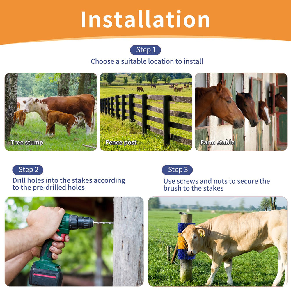 Zunzingy multi-animal brush blue suitable for cattle, sheep, goats and pigs