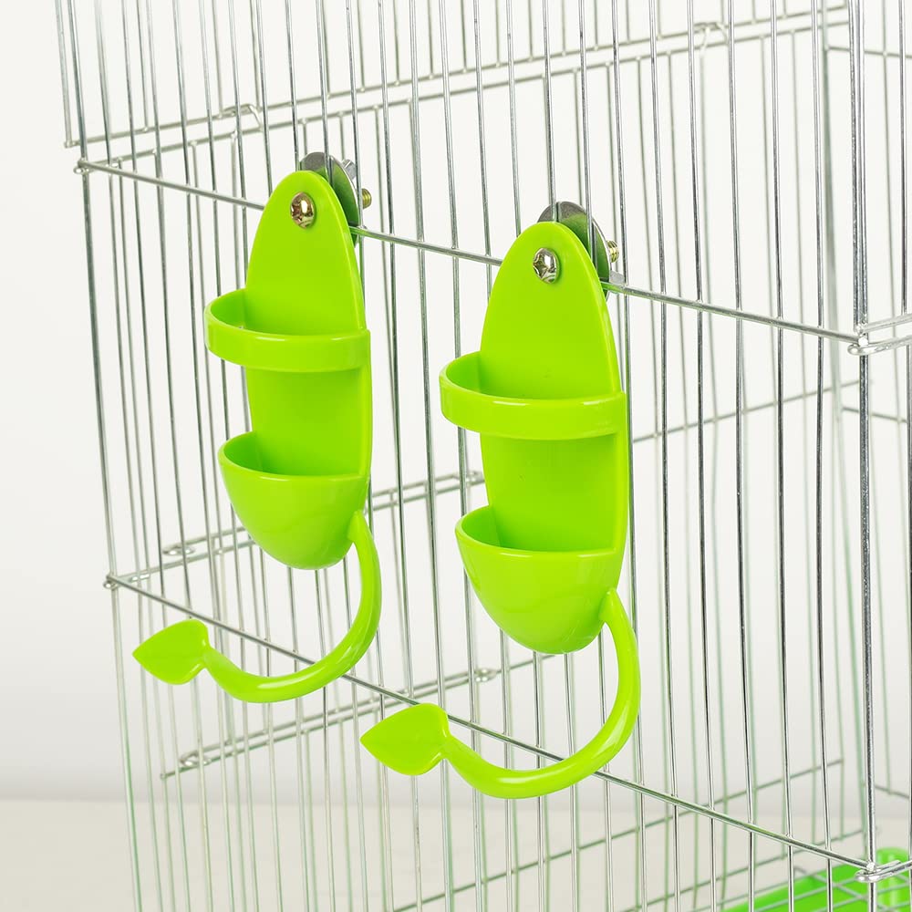 ZUOFANG bird cuttlebone holder green closeup-screw-mount illustrates mounting option.