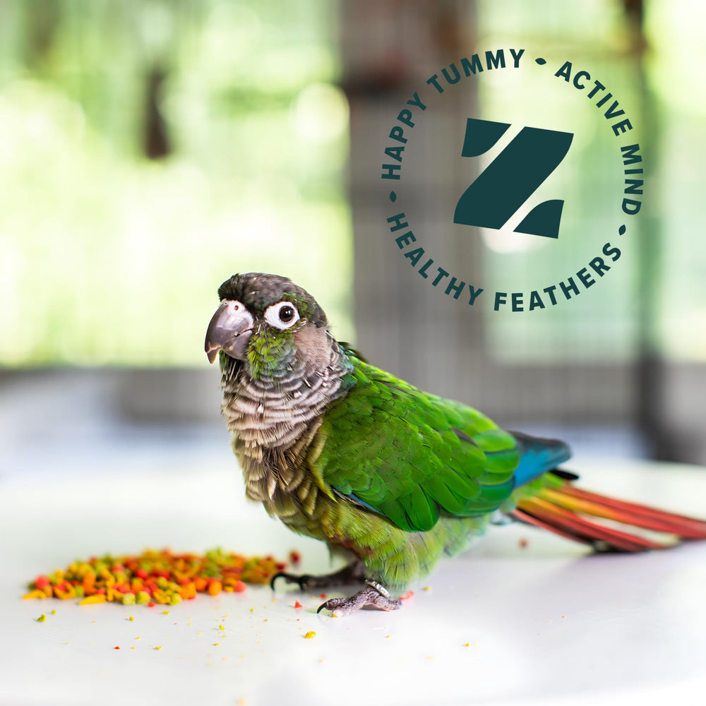 ZuPreem pellets shown during a gradual conversion to a new diet.