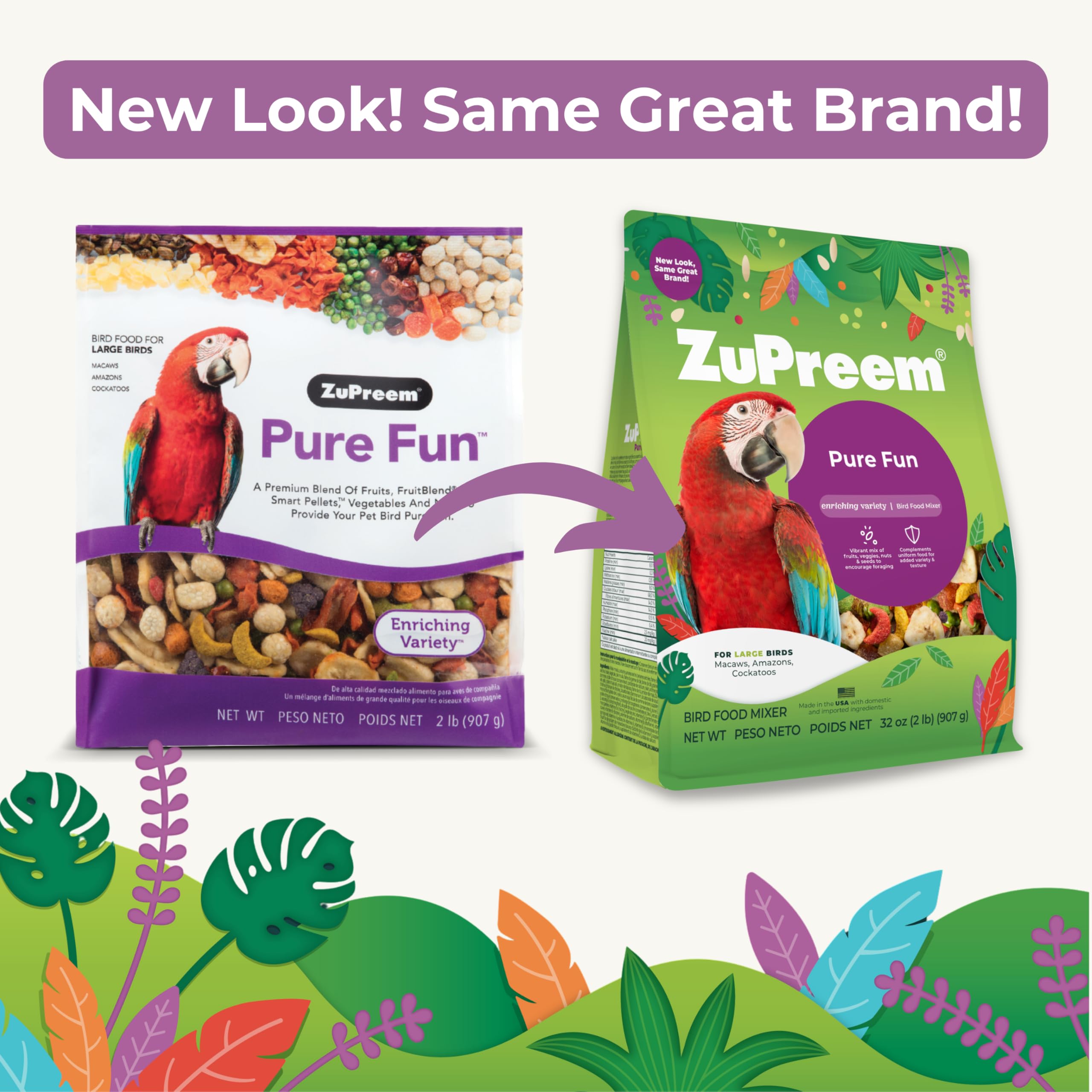 ZuPreem Pure Fun fruit-pellets close-up for Amazon parrots and friends