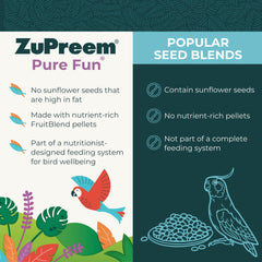 ZuPreem Pure Fun vegetable bits designed to reduce feeding waste