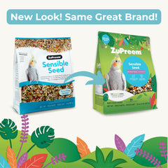ZuPreem Sensible Seed Bird Food lovebird pellets—balanced bites for daily variety.
