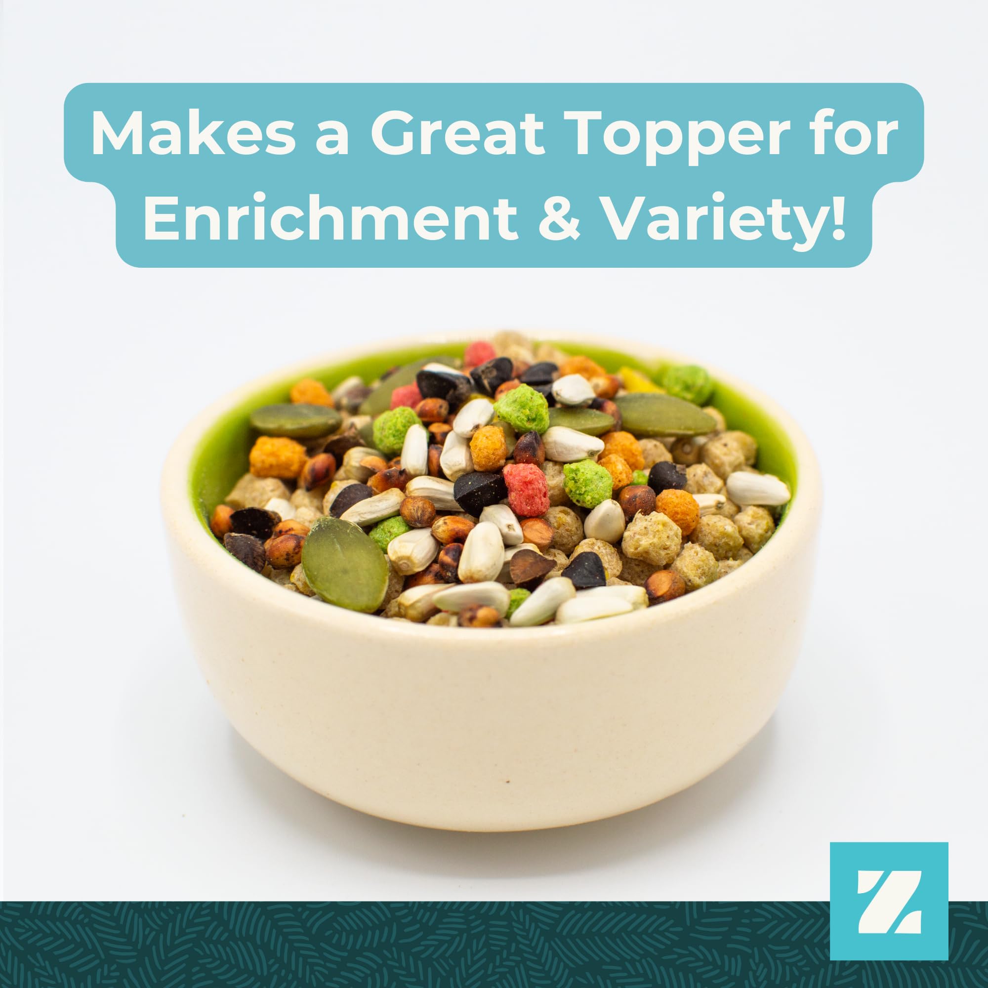ZuPreem Sensible Seed Bird Food made in USA—quality you can trust in local production.