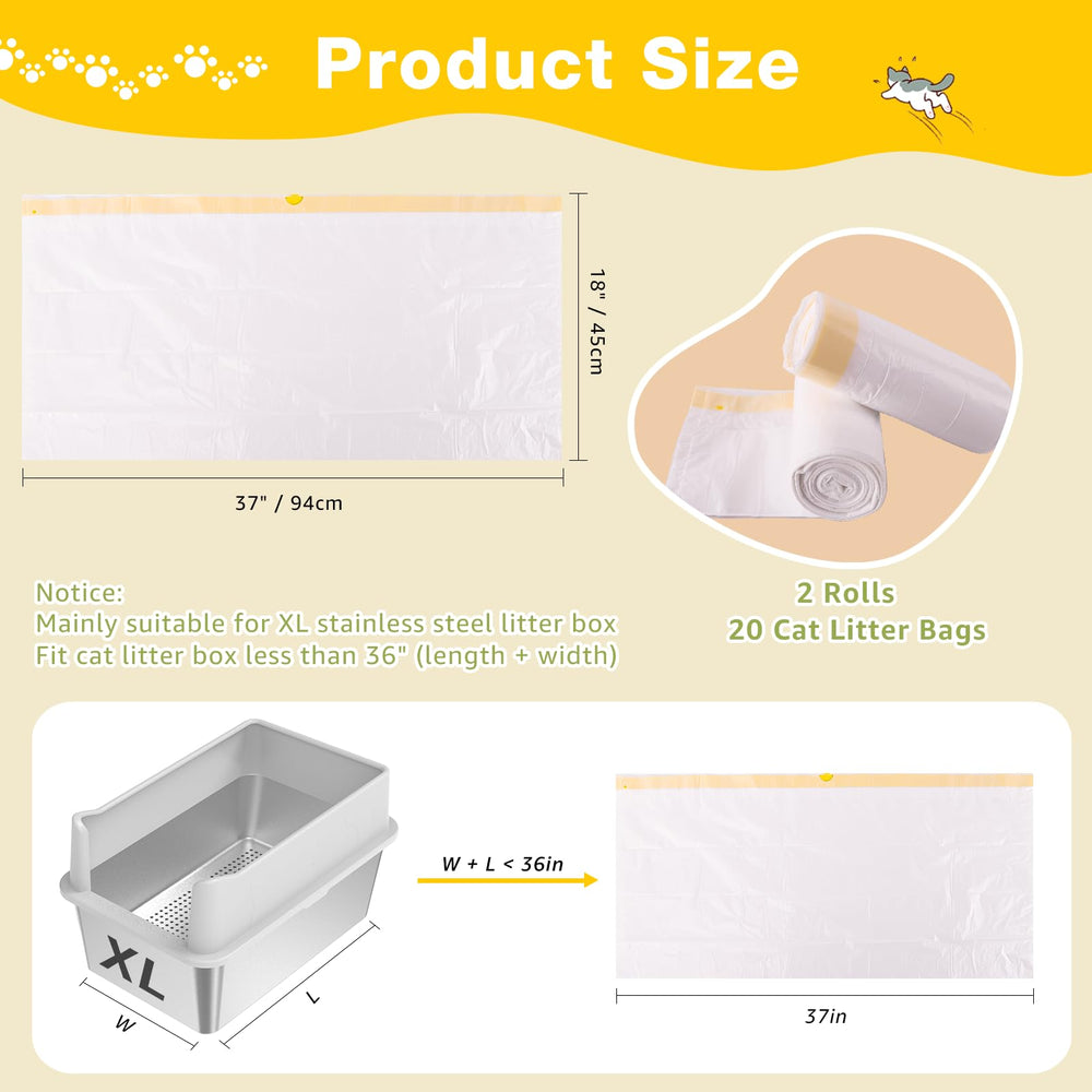 Zuqqony 3mil thick tear-resistant bags for durable litter disposal