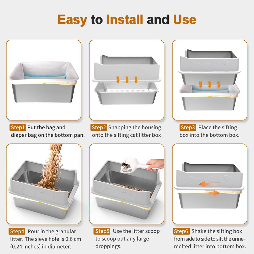 Zuqqony-cat-litter-scoop-included highlights convenient cleanup with the scoop.