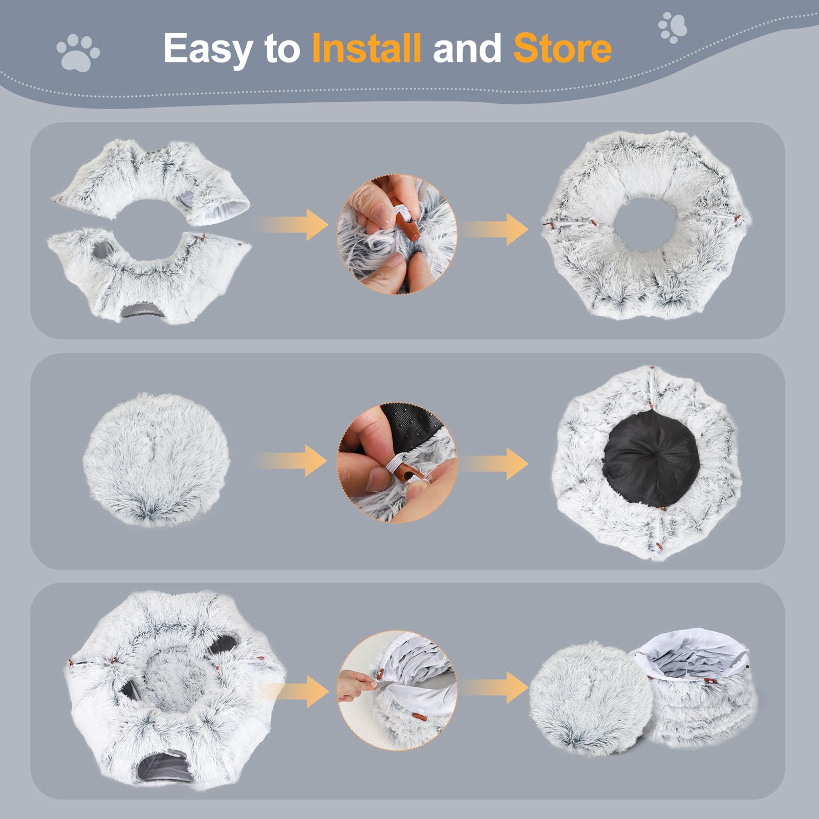 Zuqqony cat-tunnel-base-pad-down delivers soft, cushioned seating.