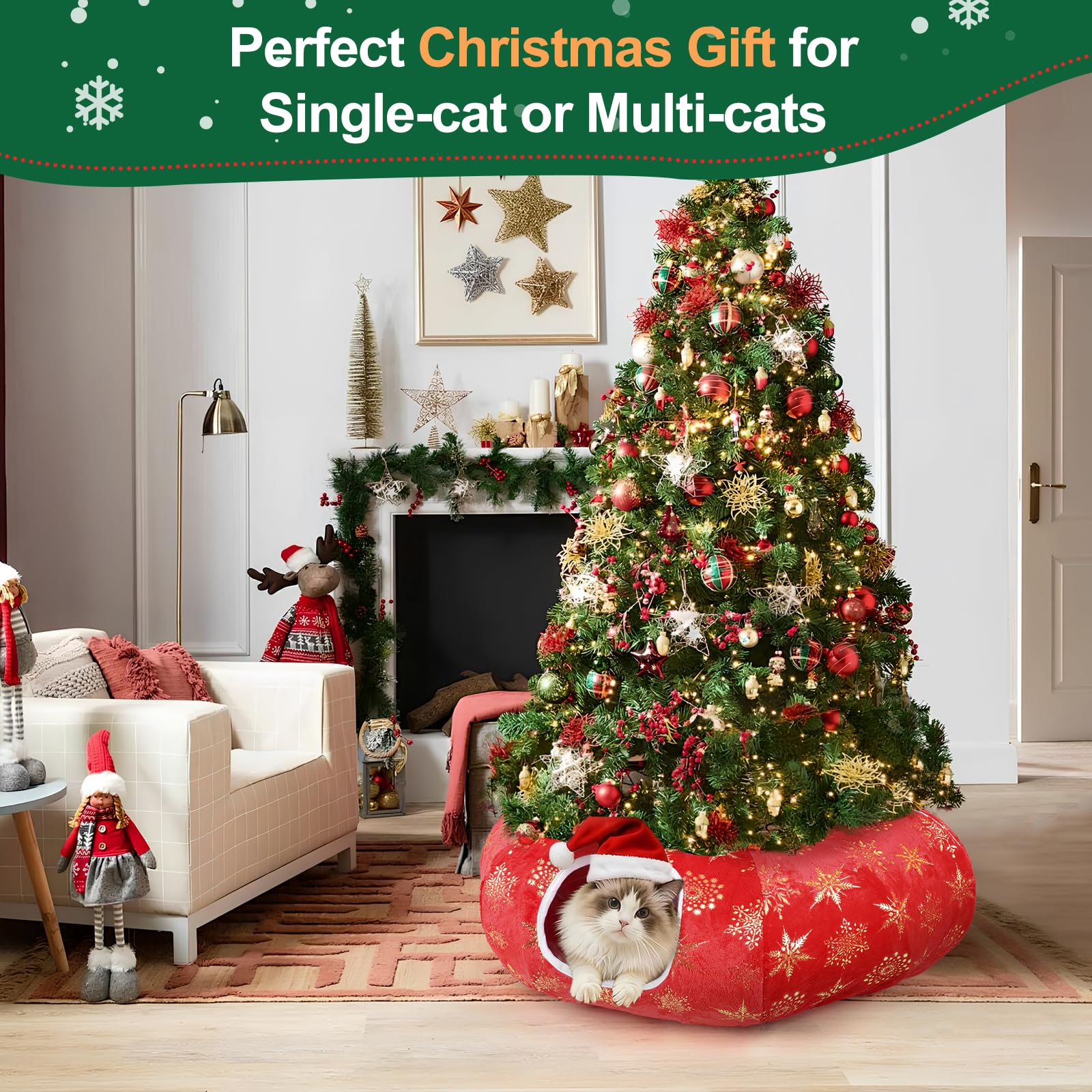 Zuqqony cat tunnel bed easy to assemble and store after use.