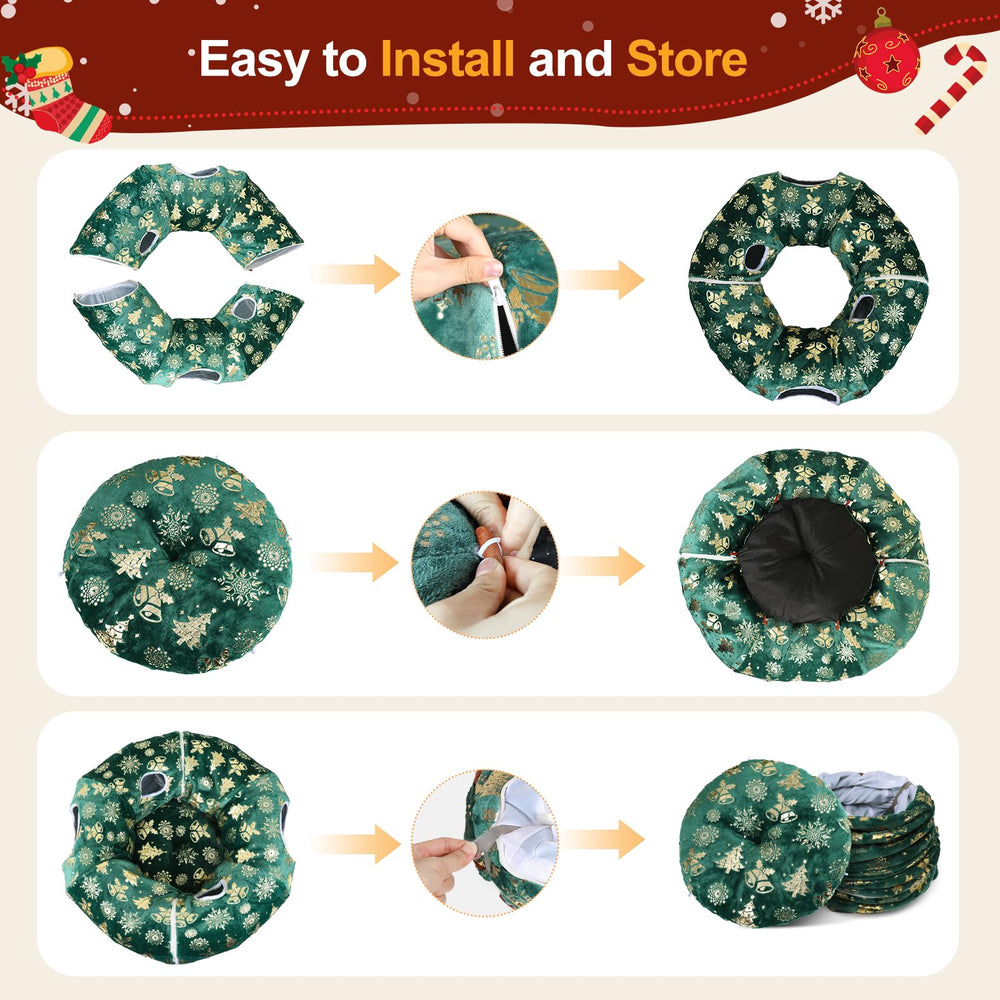 Zuqqony cat tunnel bed easy-assembly enables quick setup and simple storage.