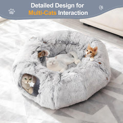 Zuqqony cat-tunnel-bed-interactive-openings encourage climbing and playful exploration.