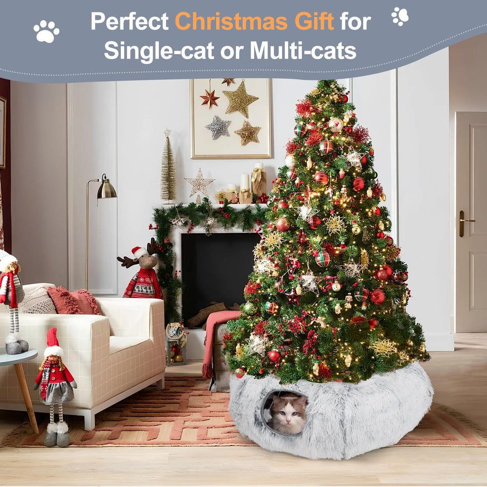 Zuqqony cat-tunnel-bed-non-slip-washable features a non-slip base and easy-care pad.