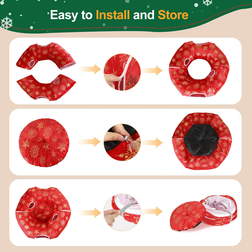 Zuqqony cat tunnel bed plush fabric detail enhances tactile comfort and warmth.