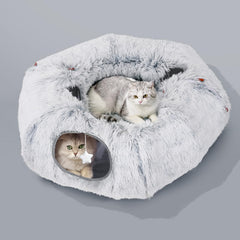 Zuqqony cat-tunnel-bed-warmth offers plush comfort and a cozy retreat for indoor cats.