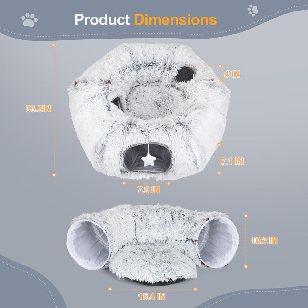 Zuqqony cat-tunnel-decor-diy-christmas adds festive decor and feline exploration.