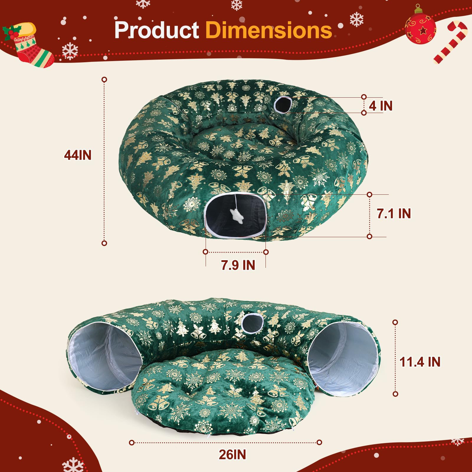 Zuqqony cat tunnel DIY shapes illustrate customizable playground layouts for curious cats.