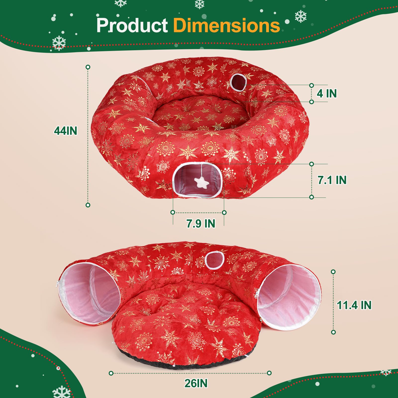 Zuqqony DIY tree skirt decoration idea with tunnel adding festive decor and curiosity.