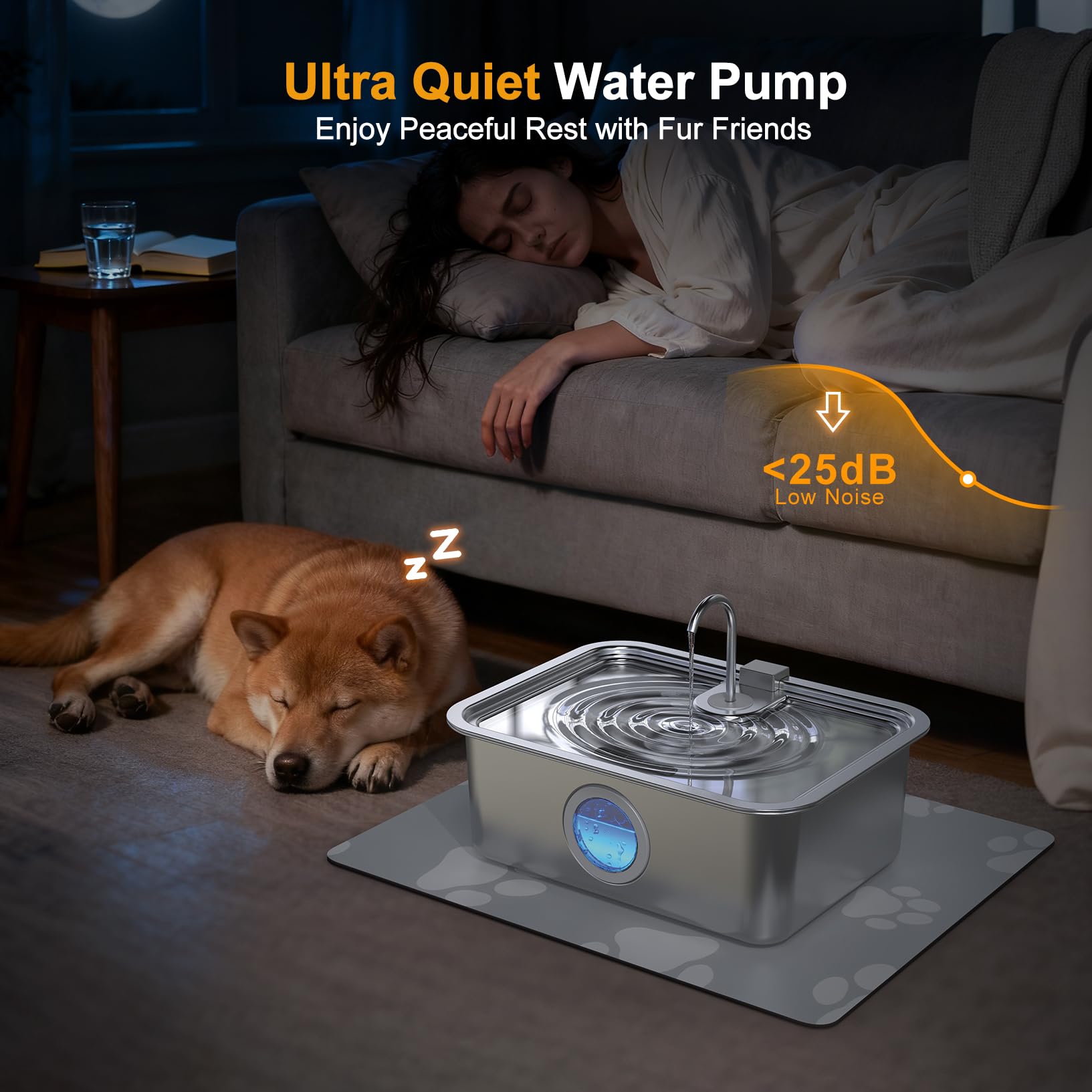 Zuqqony DYSJ03 large-capacity fountain suits multi-pet households.