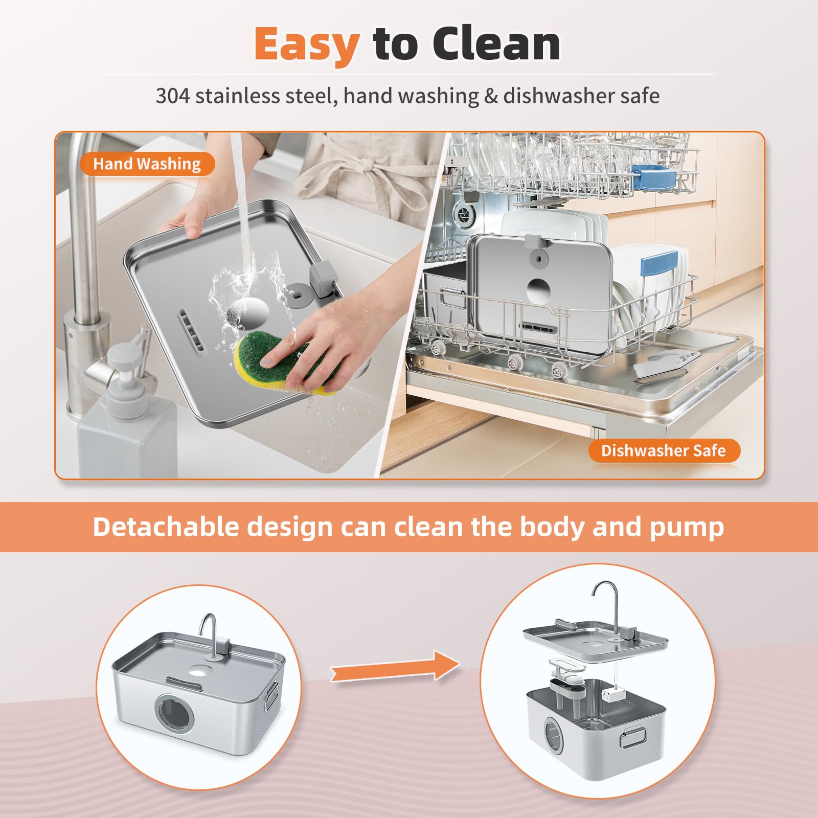 Zuqqony easy-clean setup shown for quick maintenance.