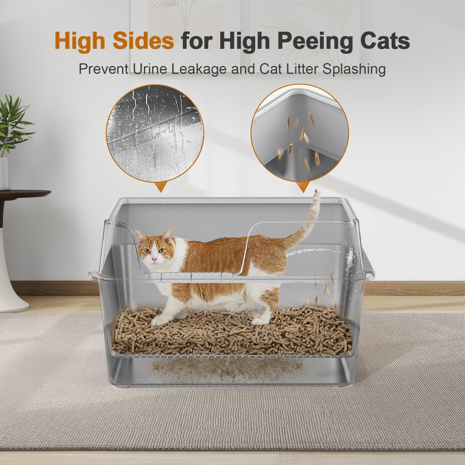 Zuqqony enclosed litter box for small cats offers privacy and containment.