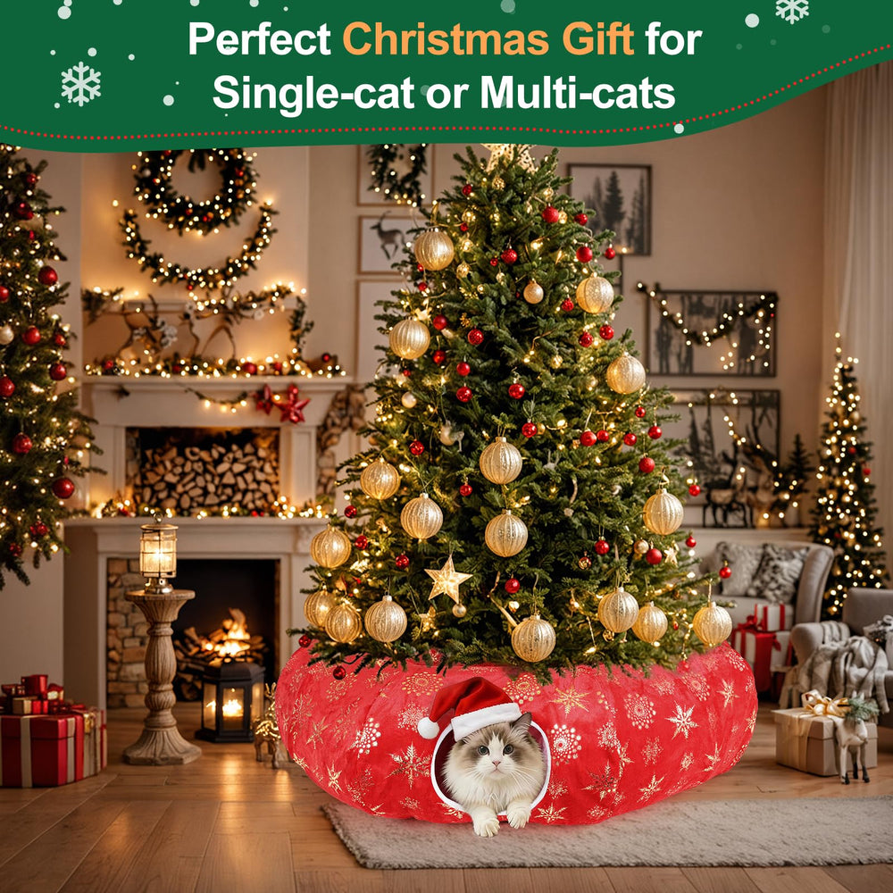 Zuqqony foldable storage-ready cat tunnel bed shown folded for compact storage.