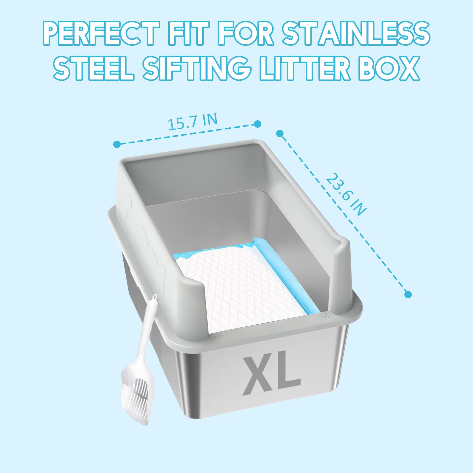 Zuqqony leak-proof pad preventing spills in a litter box setup