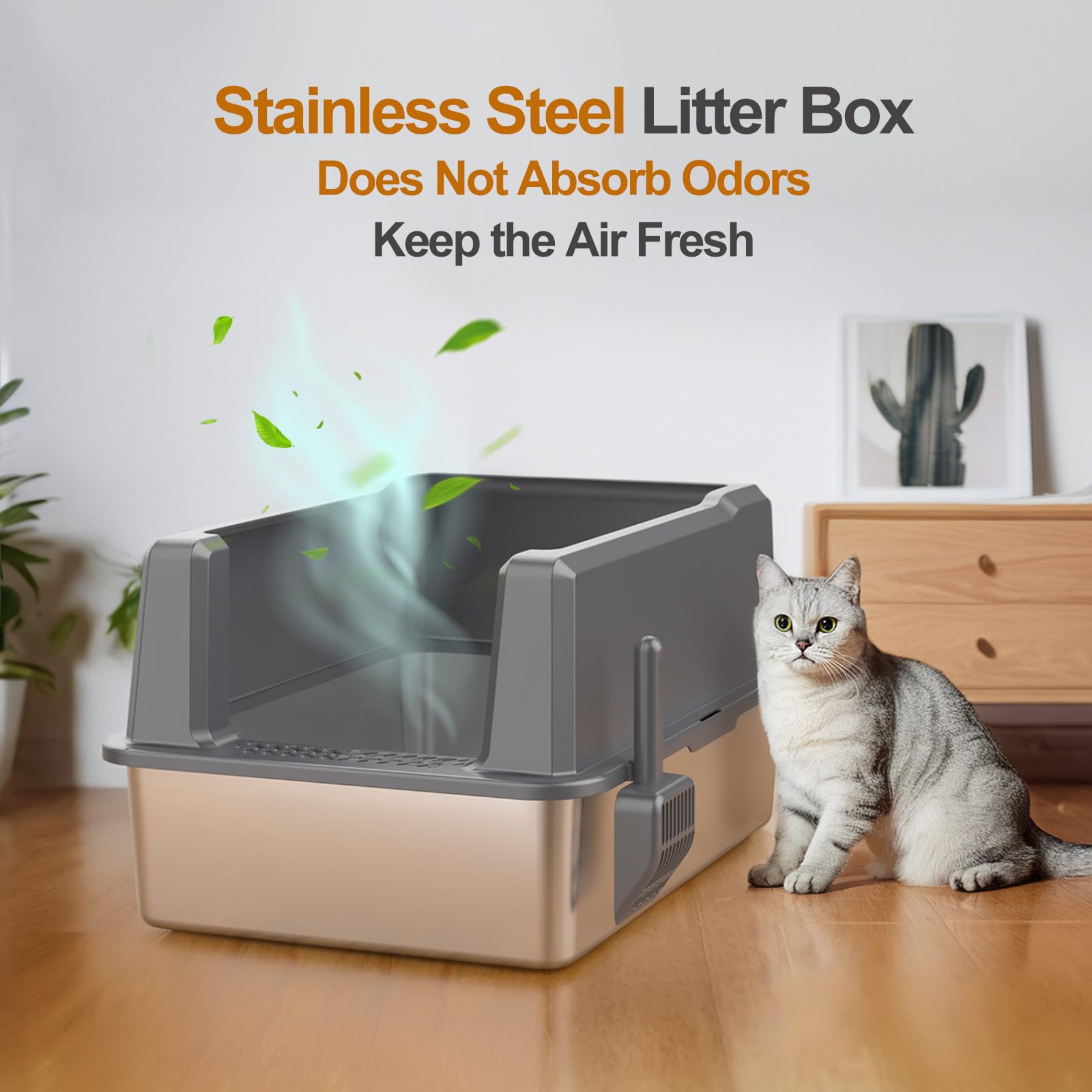 Zuqqony privacy-enclosed litter box offers secure, private use for cats.