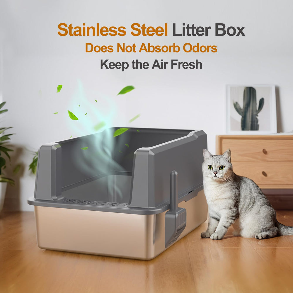 Zuqqony privacy-enclosed litter box offers secure, private use for cats.
