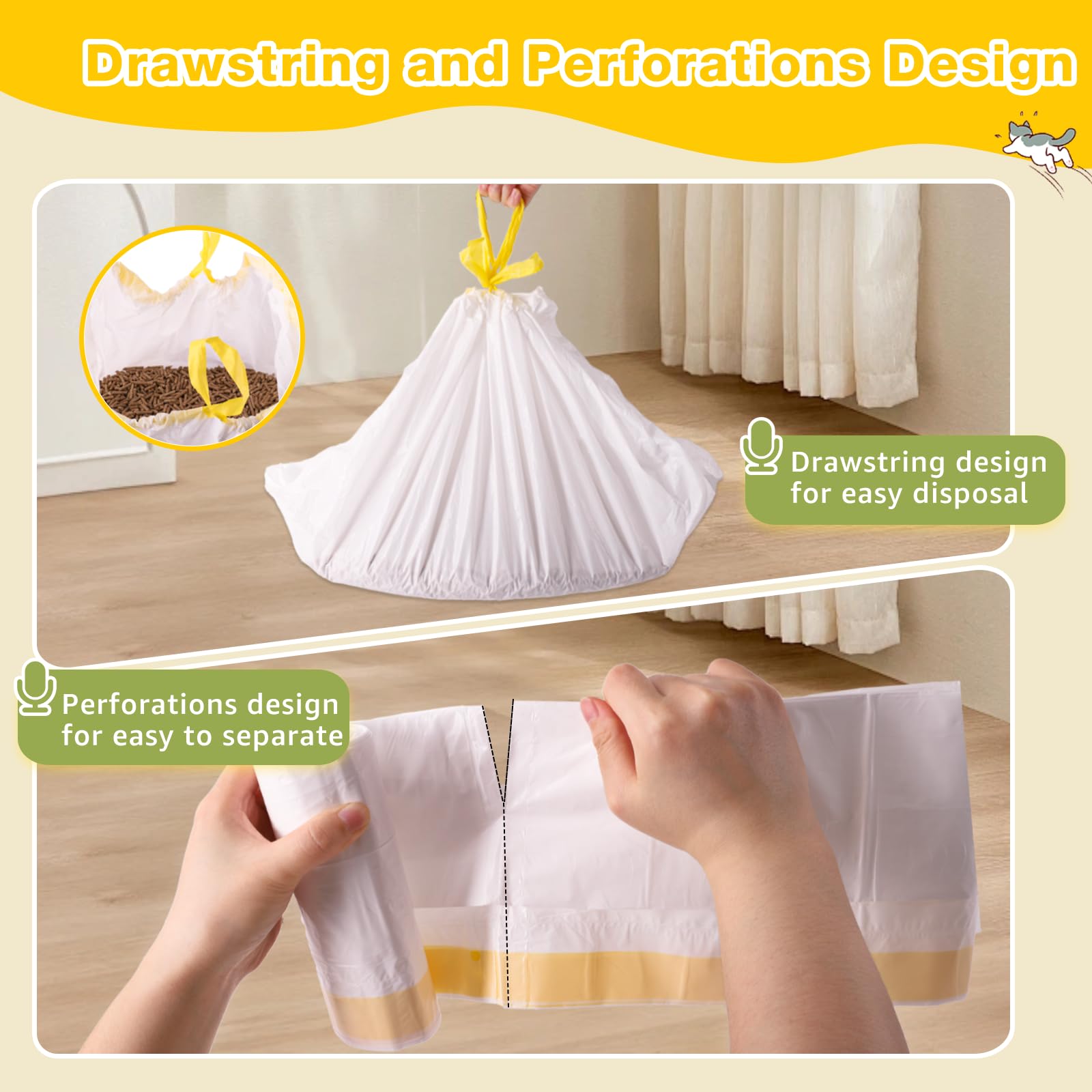 Zuqqony XL stainless-steel litter box compatible liner for tidy maintenance