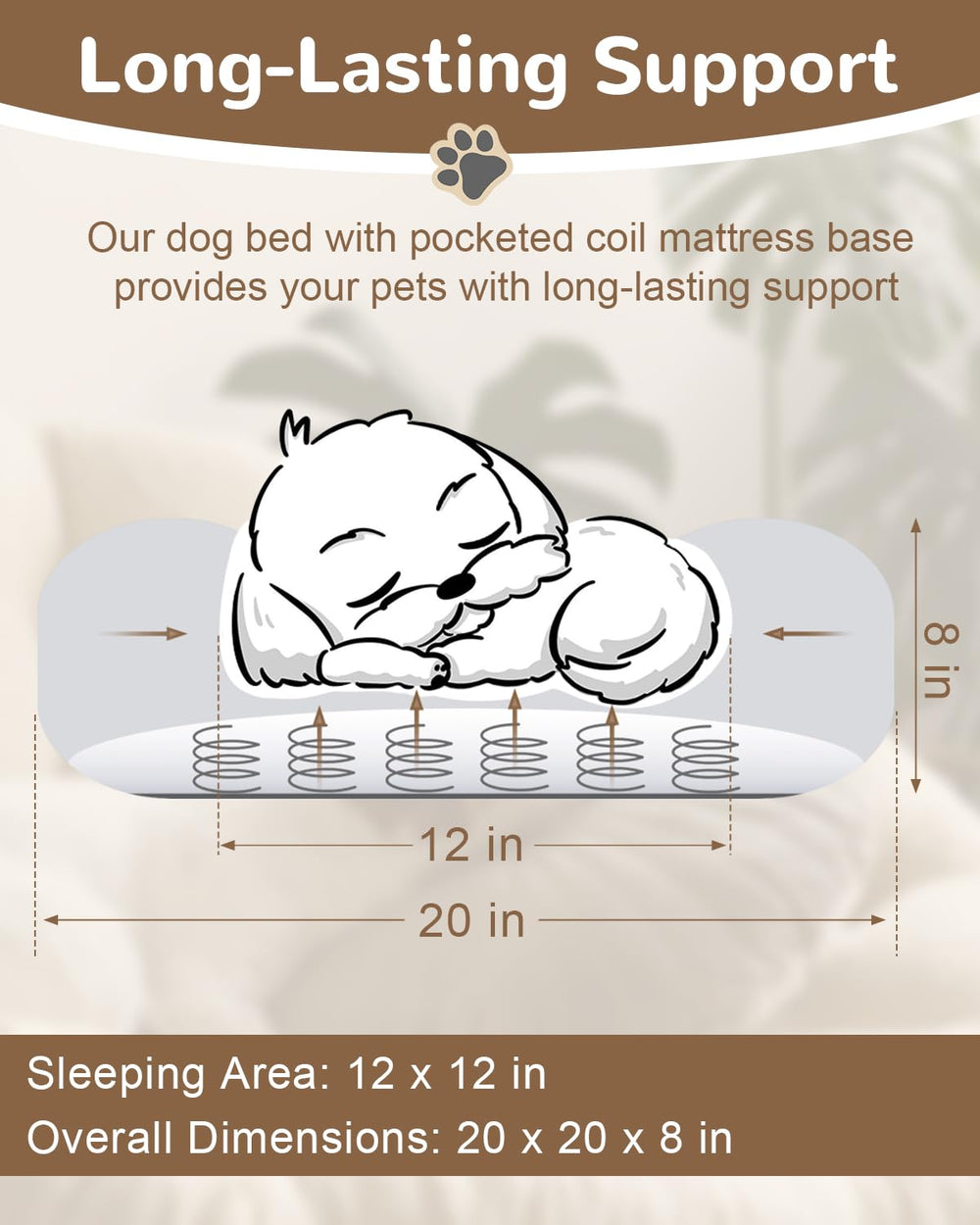 Zuvmi anti-slip bottom keeps the bed in place on slick floors.