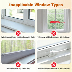 Zuvmi adjustable hook shows window-fit flexibility for various sills.