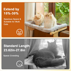 Zuvmi plush bolster cushion provides cozy lounging for large cats.