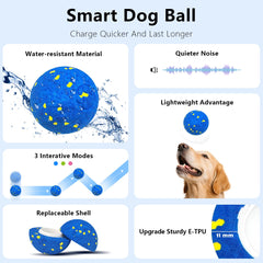 Zuykjeagle Interactive Dog Ball ETPU durability emphasizes tear resistance for long-lasting fun