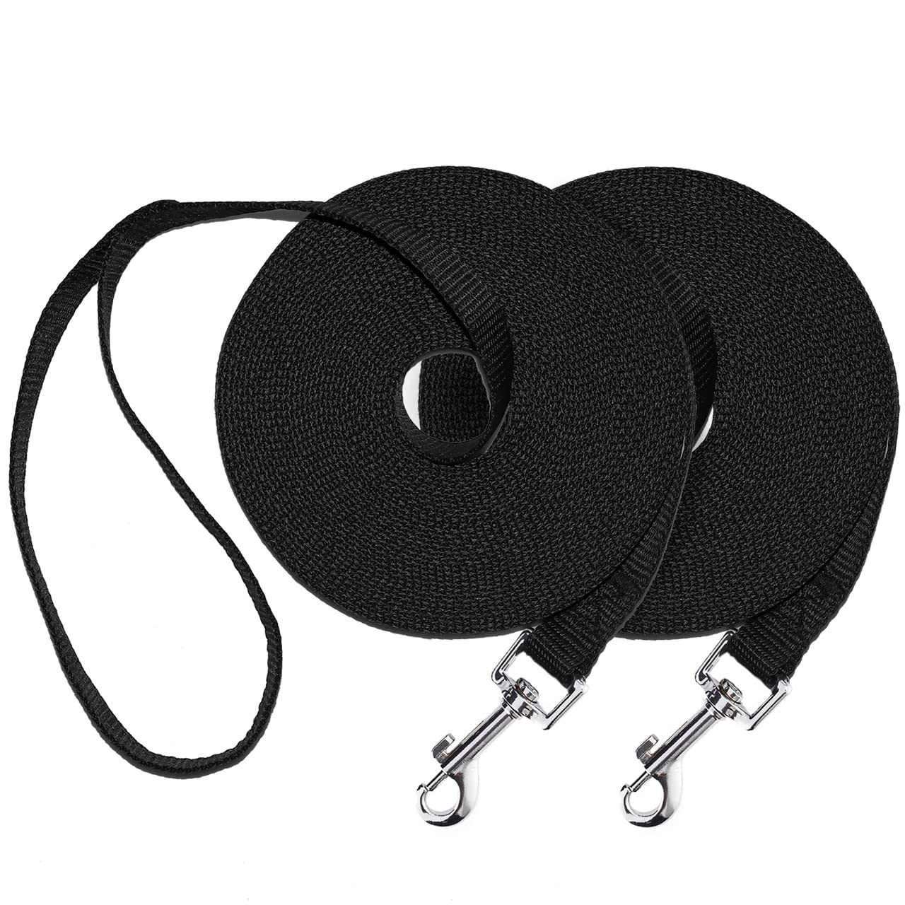 ZUZUAN 30ft obedience leash material closeup highlights soft, durable polypropylene for training