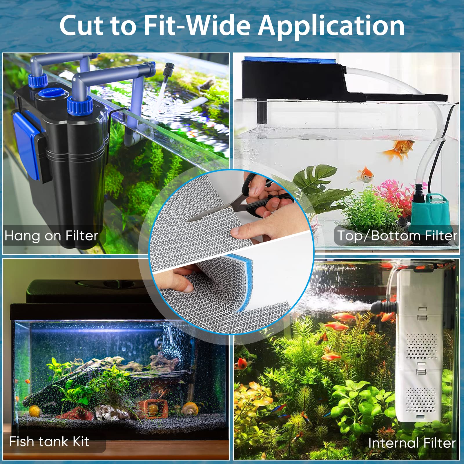 ZVAWDR cut-to-fit filter pad adapts to diverse filtration systems.