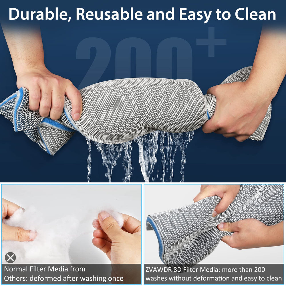 ZVAWDR durable washable filter sponge stays rigid after many cleanings.