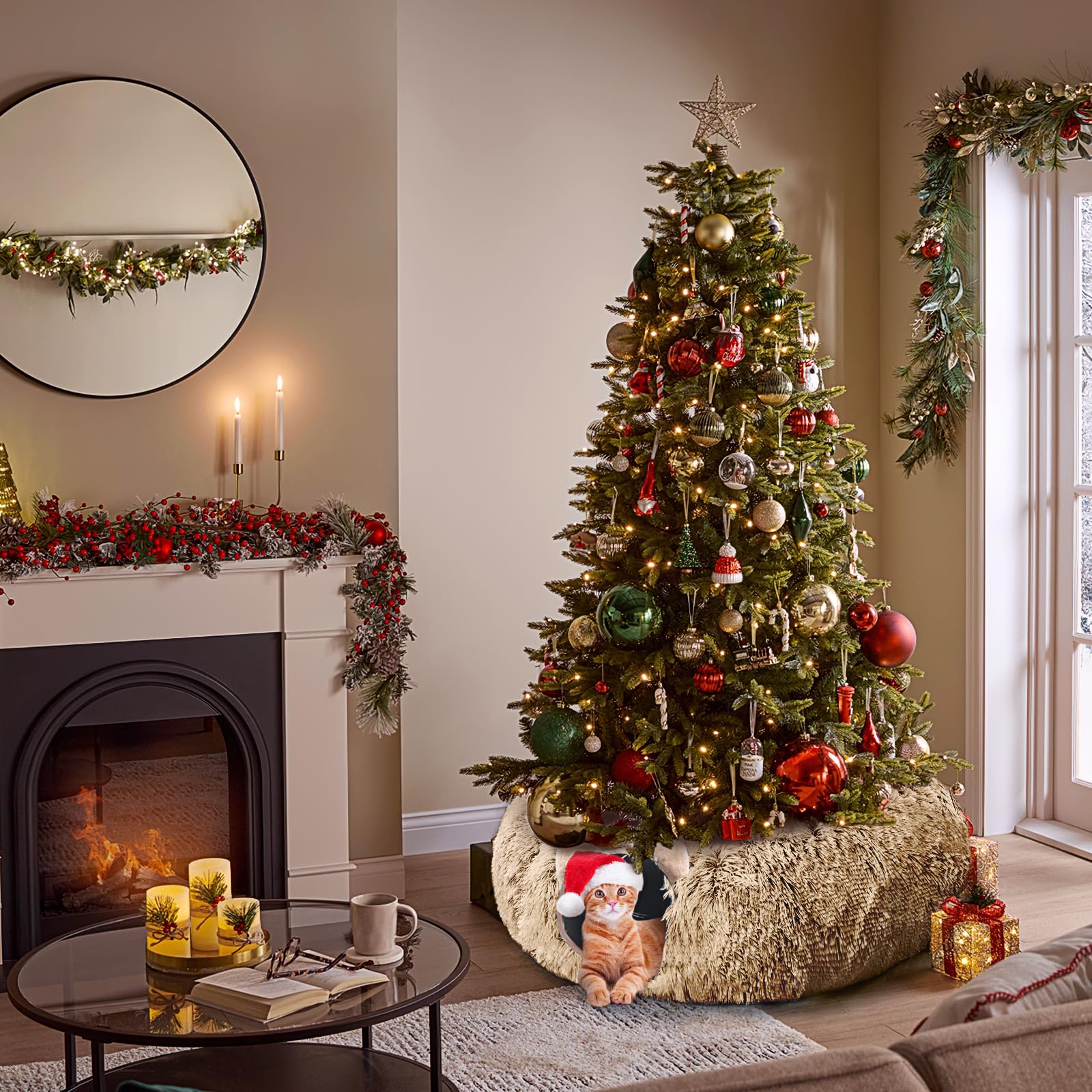 ZVBEK cat tunnel double-exit design for interactive games and peekaboo fun