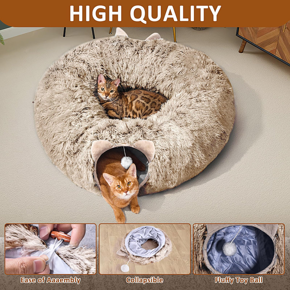 ZVBEK cat tunnel modular can form circles or shapes for versatile play