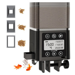 ZWJBSGY fish feeder lid closeup highlights the moisture-proof seal for fresh food.