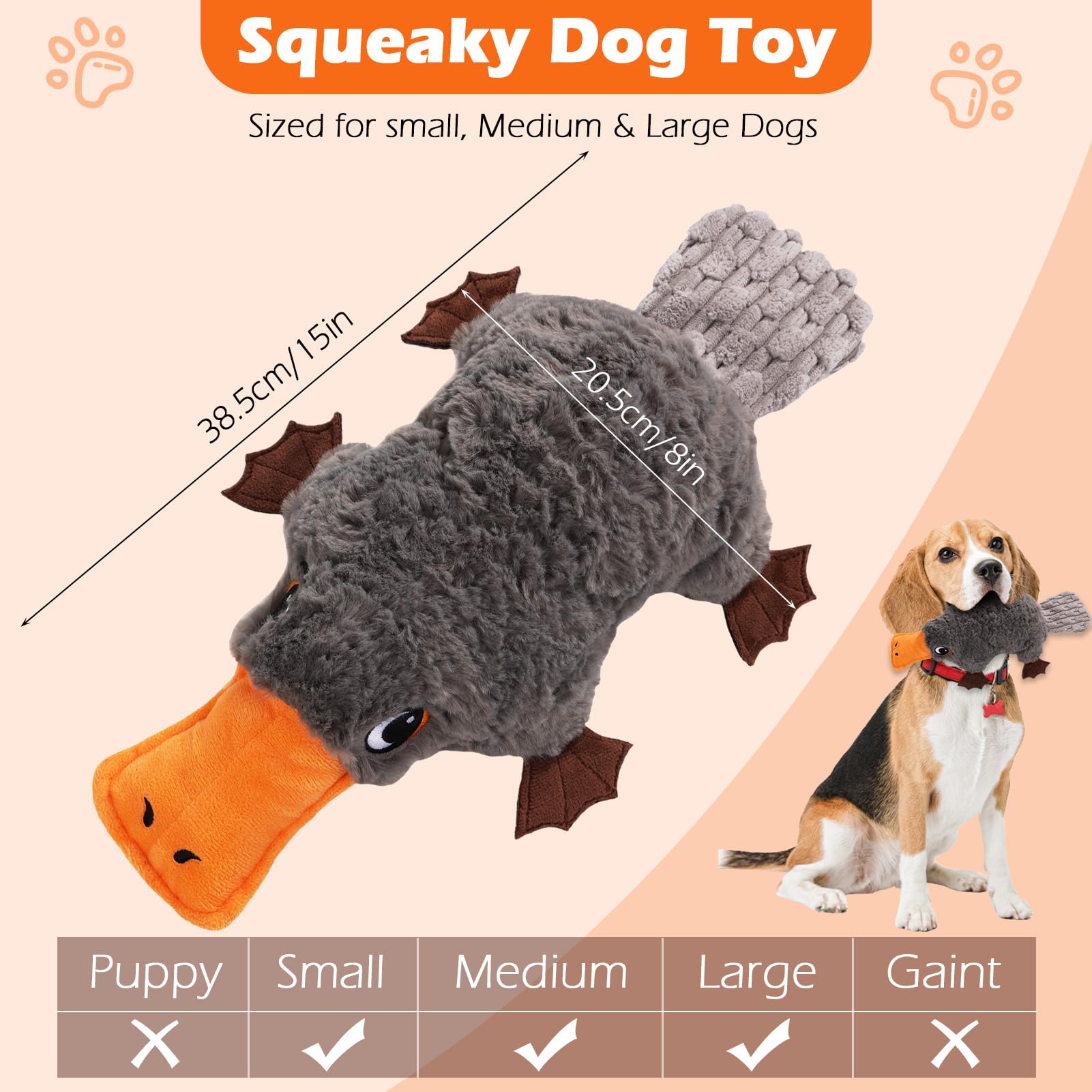 ZYBDP Platypus Toy supports gentle dental play for oral care