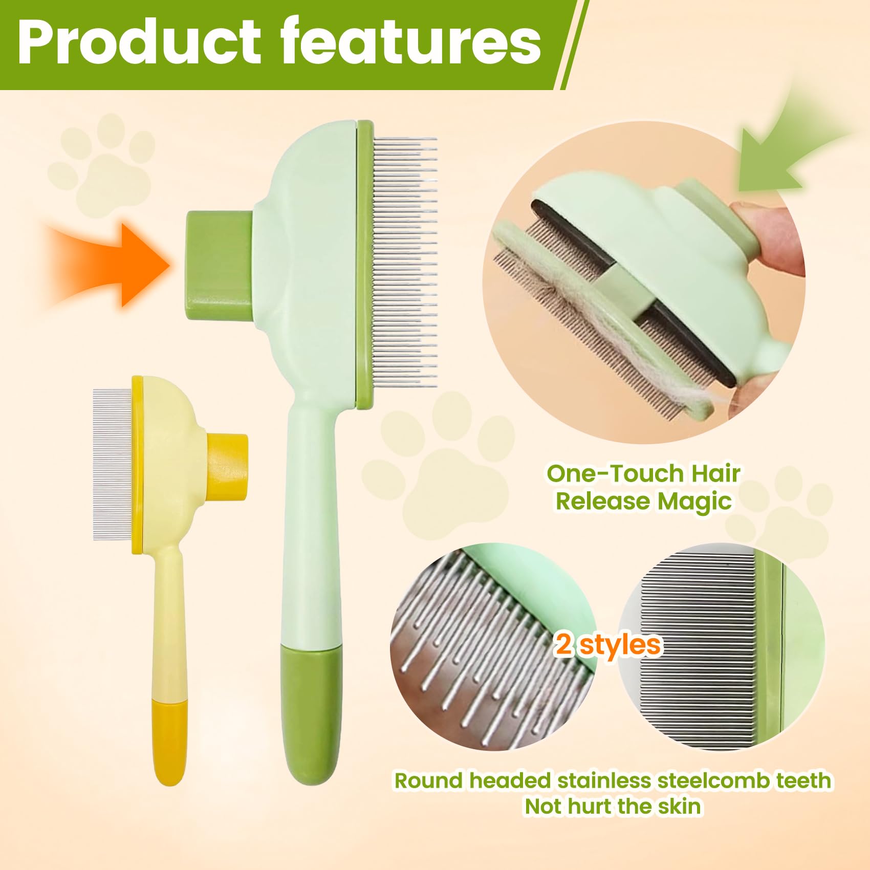 Zyluria multi-functional comb set highlighting fleas detangling and shedding care