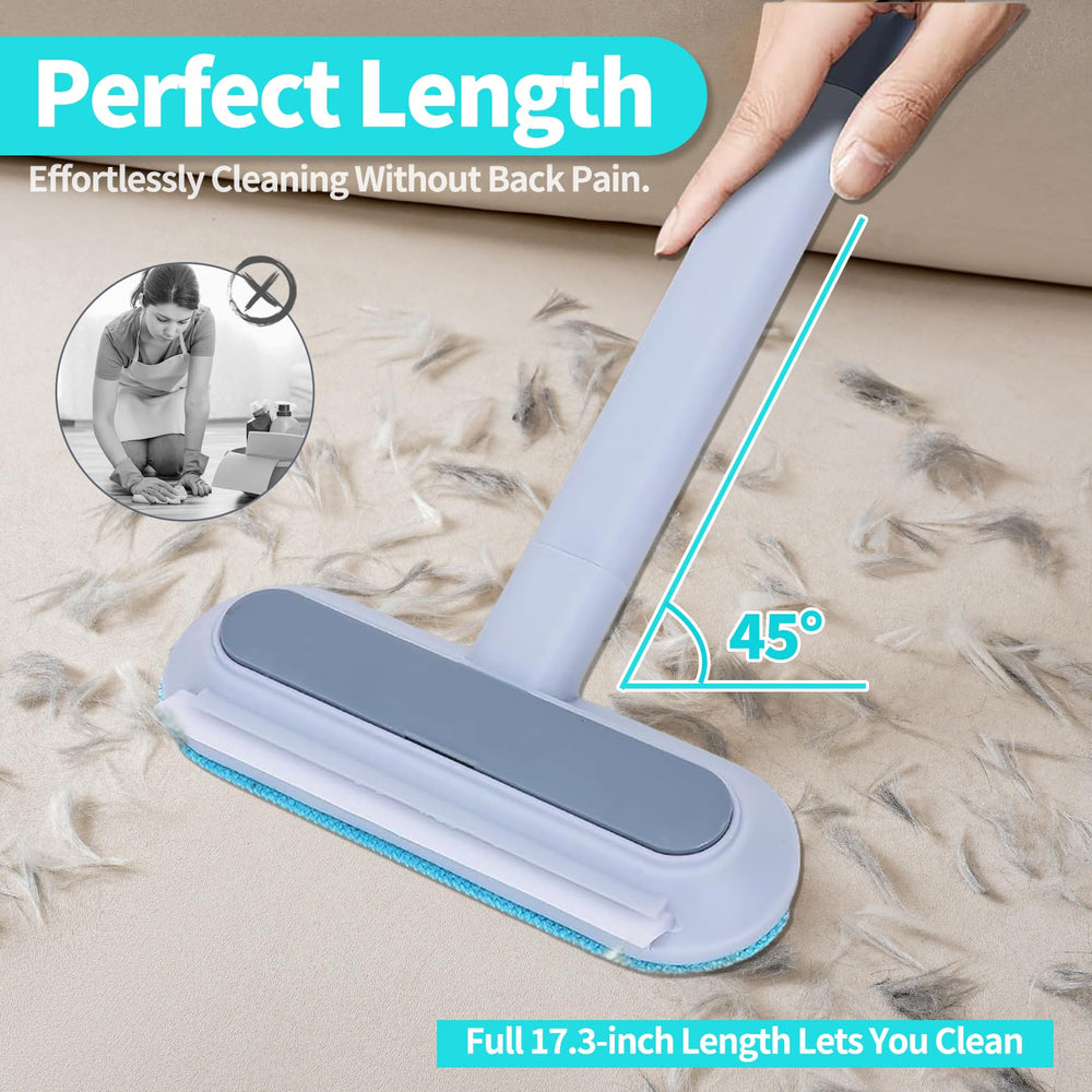 Zyluria Pet Hair Remover Brush adjustable-handle demonstrates versatile length.